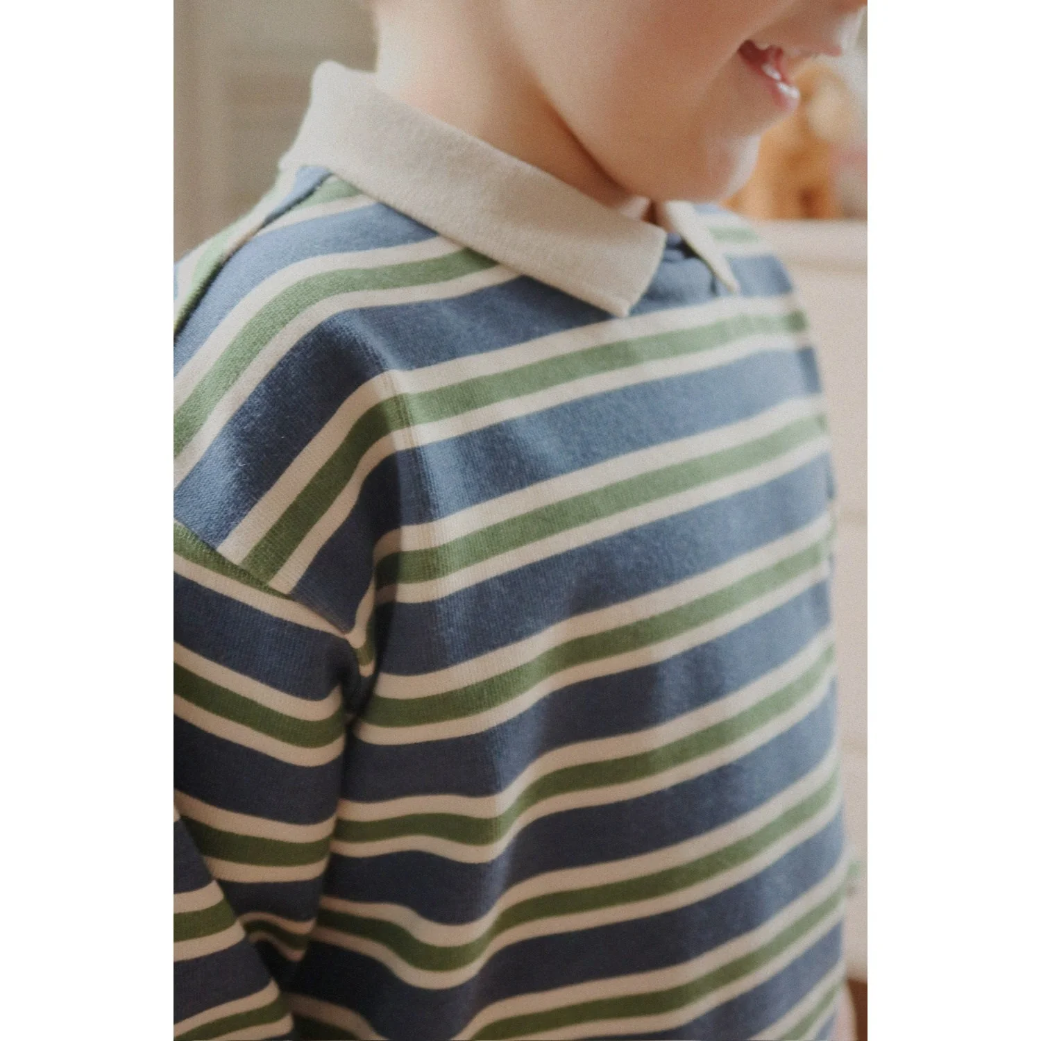 Konges Sløjd Spellbound Stripe Spotty Ls Polo Gots - Image 2