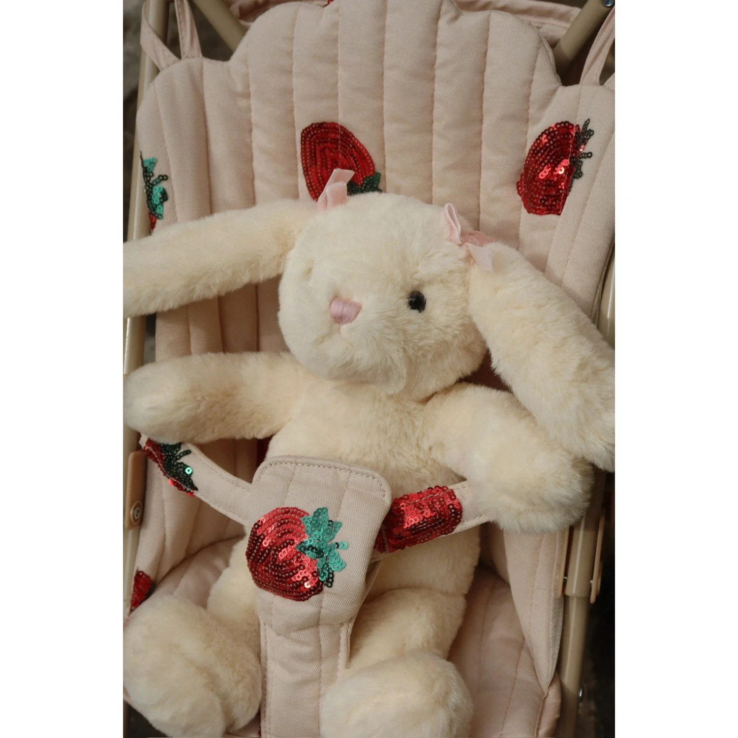 Konges Sløjd Strawberry Tyl Dukke Stroller - Image 2