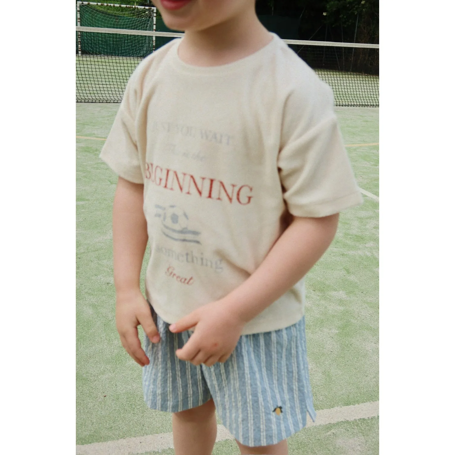 Konges Sløjd Trio Bleu Stripe Elliot Shorts Gots - Image 4