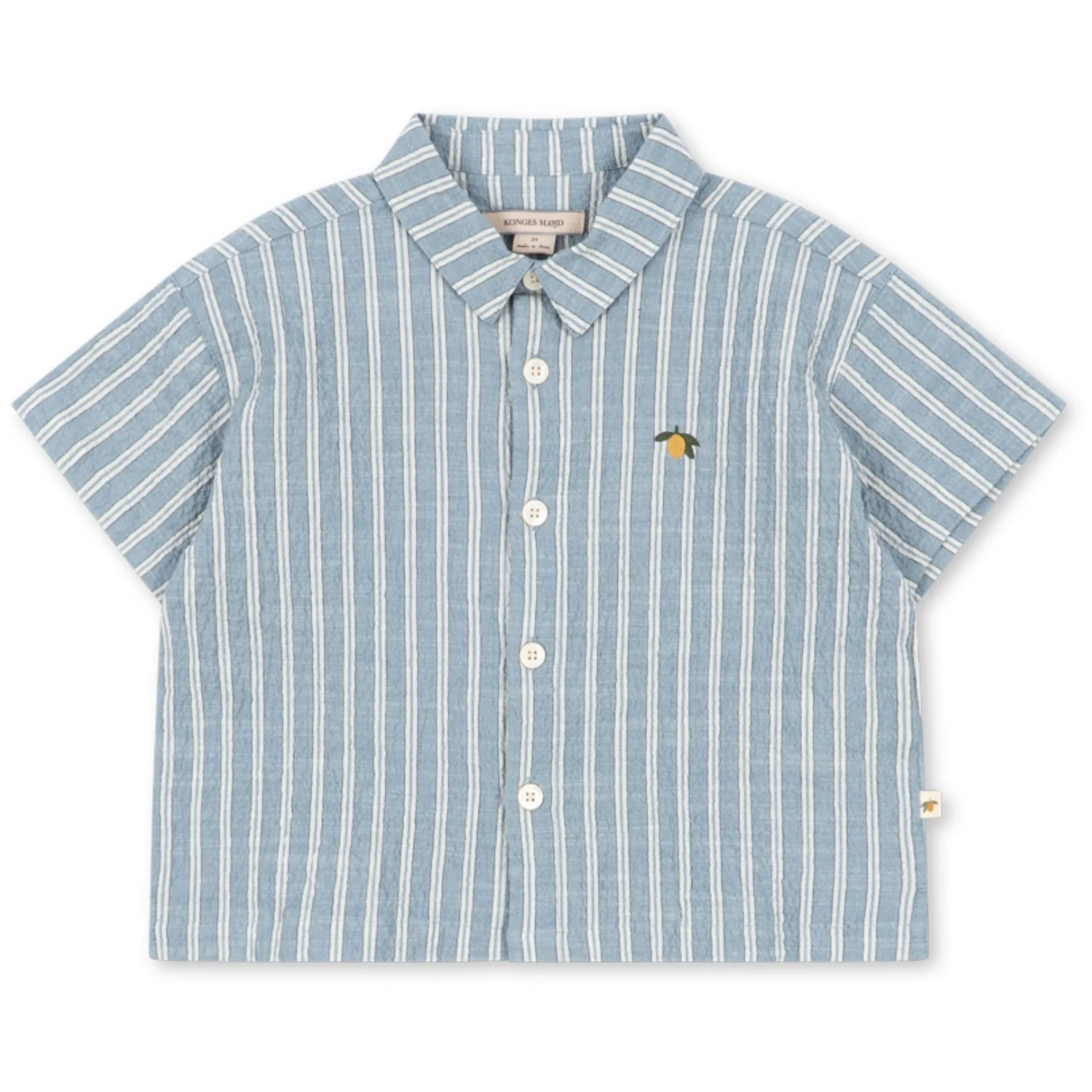 Konges Sløjd Trio Bleu Stripe Elliot Ss Skjorte Gots