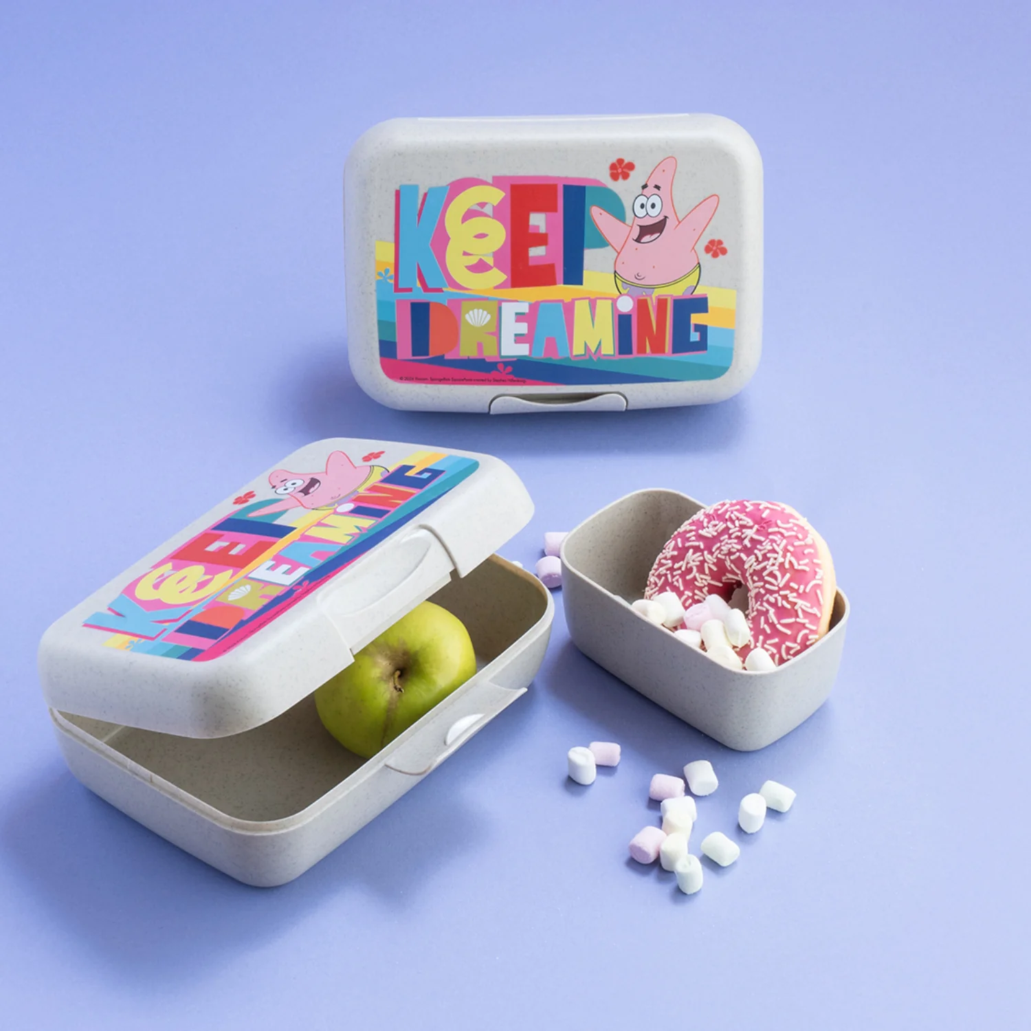 Koziol Organic Sand Lunch Box Med Separation Skål Candy L Spongebob Patrick - Image 2