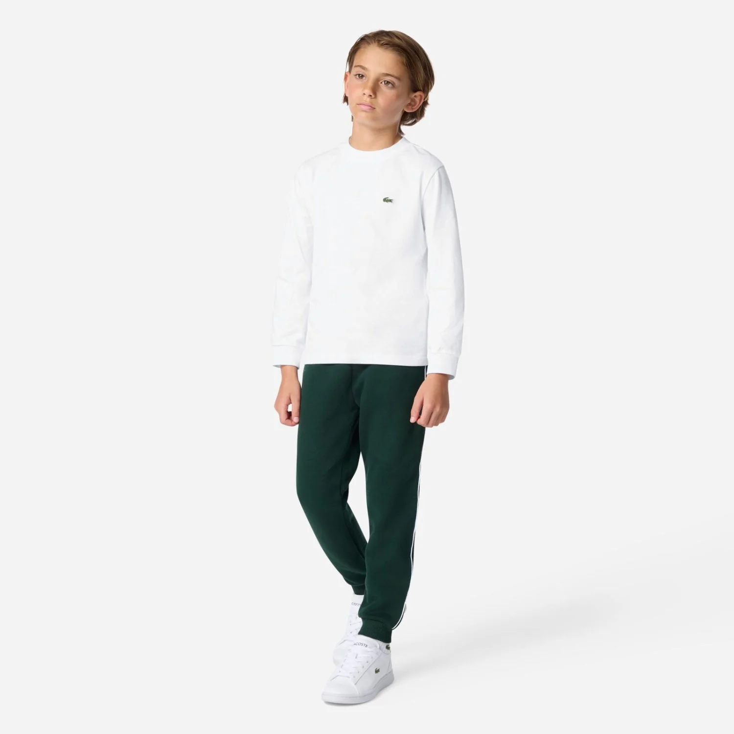 LACOSTE Blanc Icon Core L/S Tee - Image 3