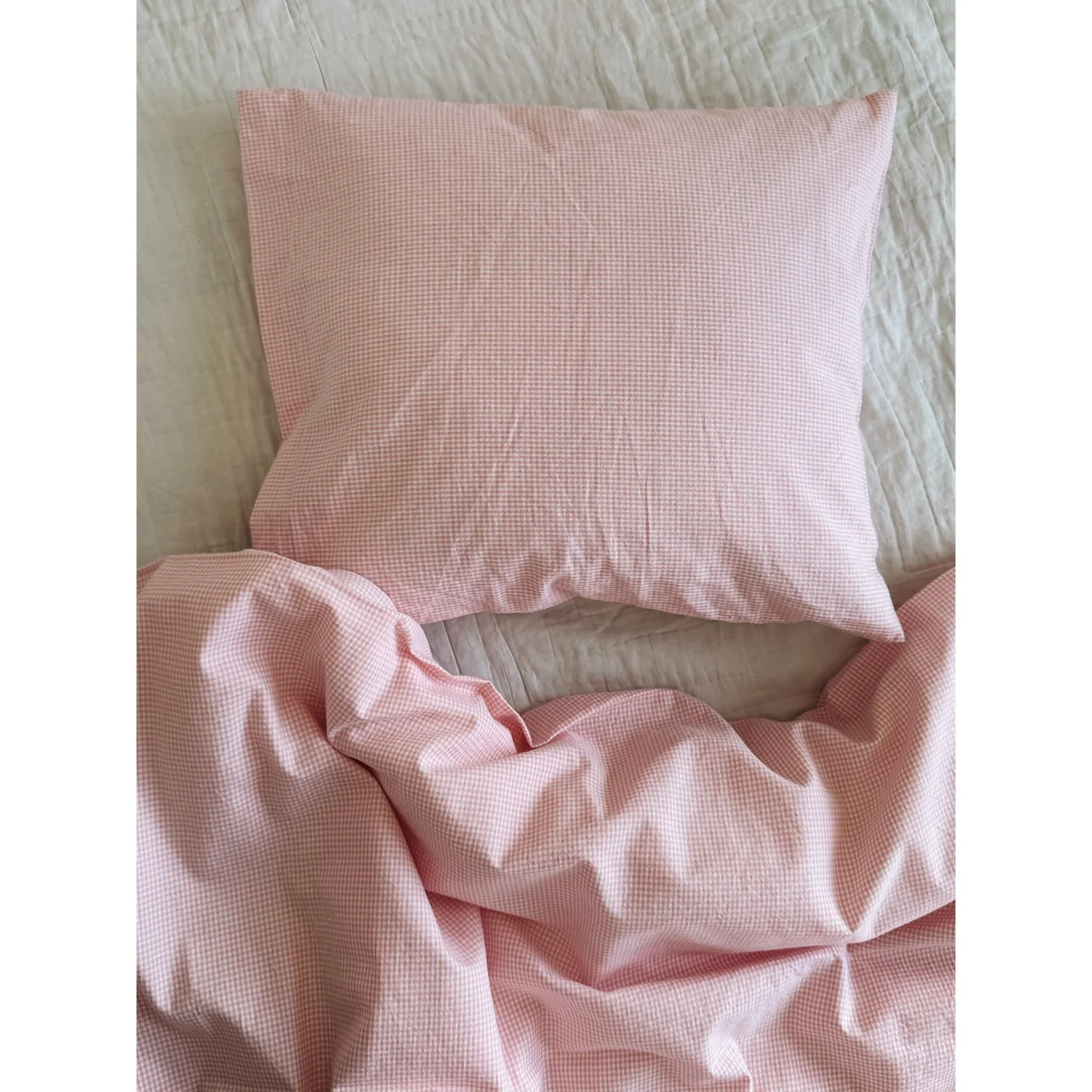 Lalaby Tiny Check Pink Classic Baby Sengetøj - Image 5
