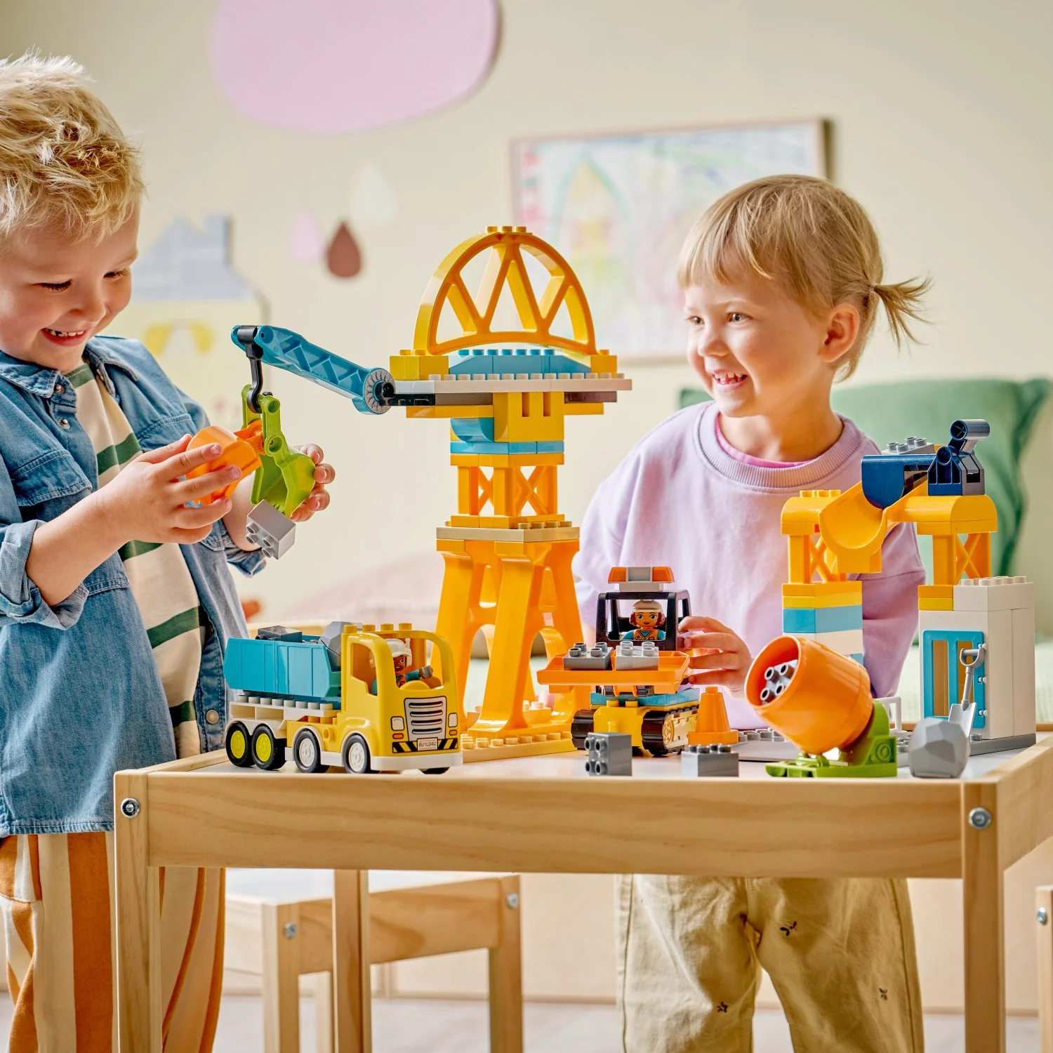 LEGO® DUPLO Town 3-i-1 Byggeplads Med Køretøjer 10476 - Image 2