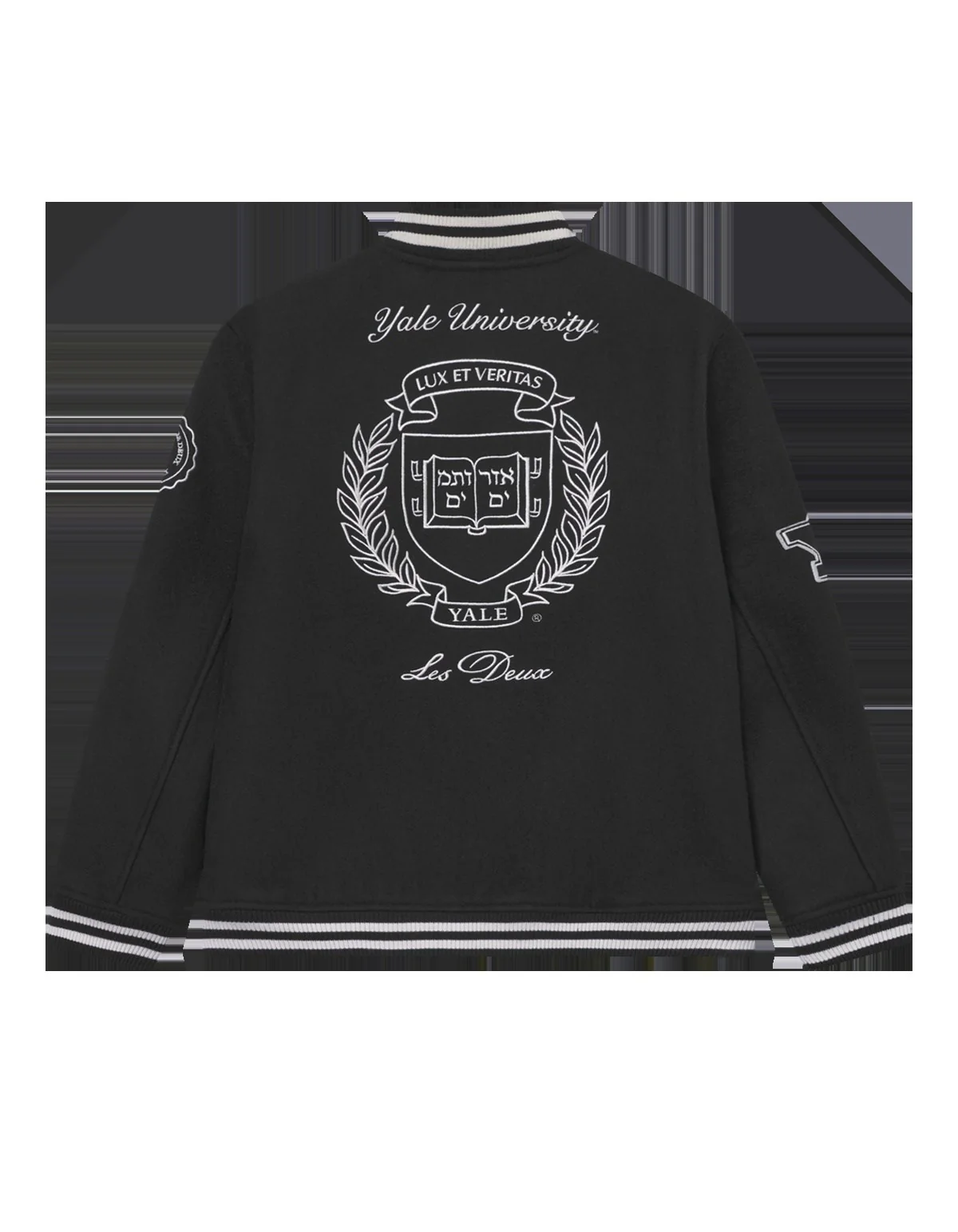 Les Deux Kids Black/Black Yale Uld Varsity Jakke KIDS - Image 4