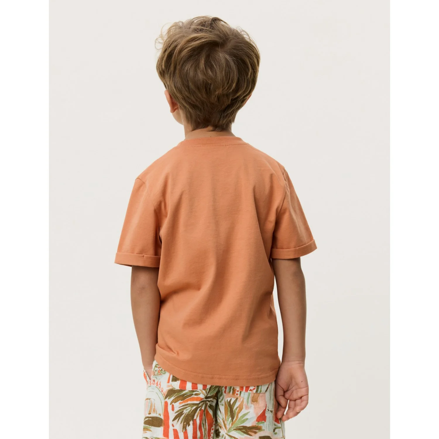 Les Deux Kids Raw Sienna Orange Core Contrast T-Shirt KIDS - Image 4