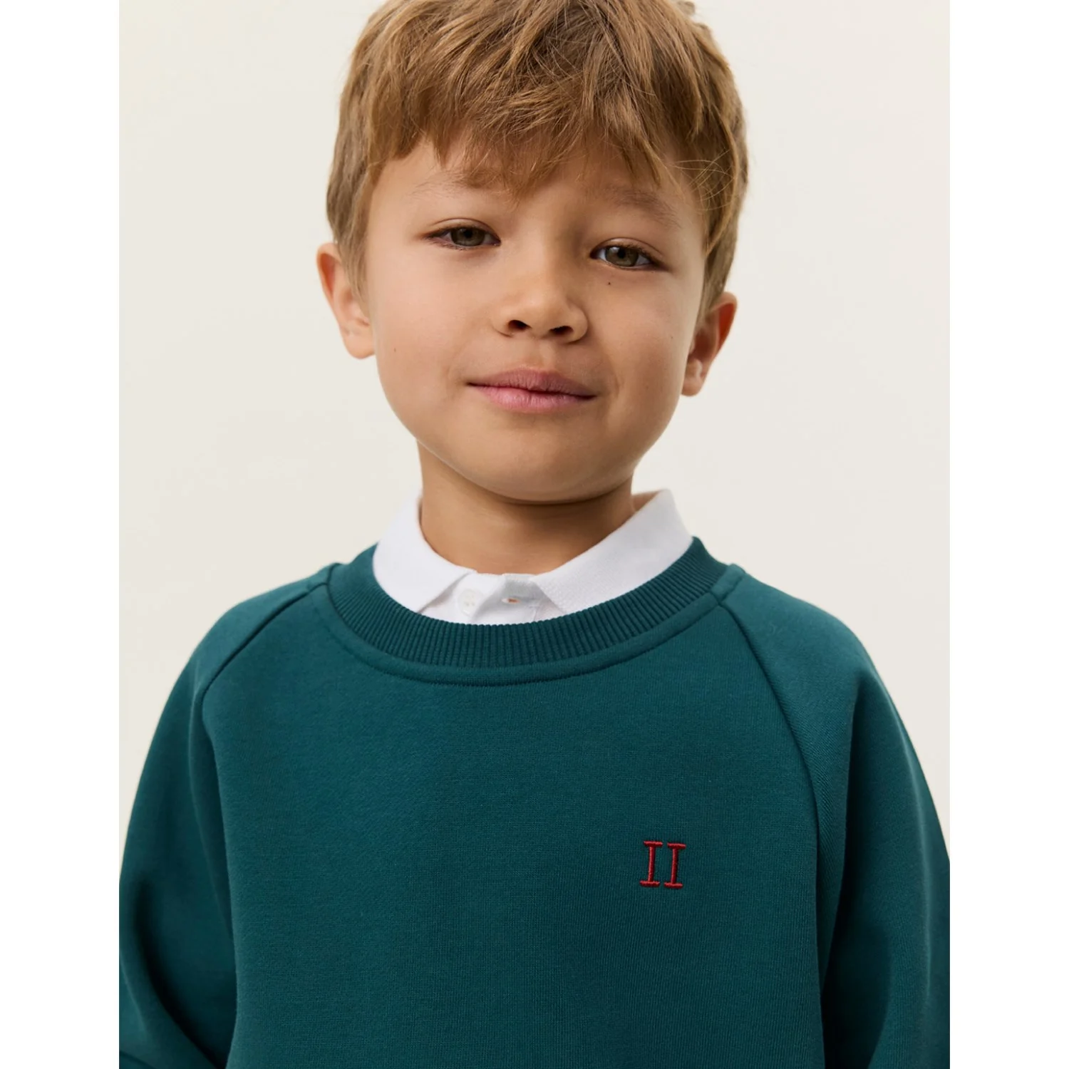 Les Deux Kids Sea Moss Green Norregaard Contrast Sweatshirt - Image 3