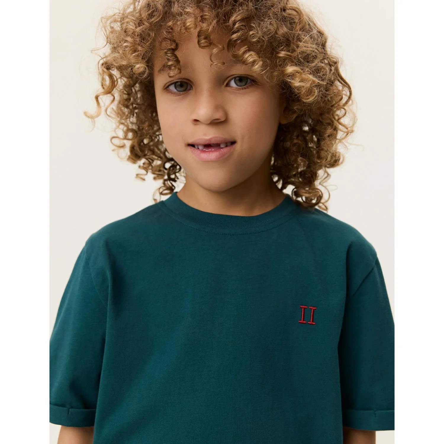 Les Deux Kids Sea Moss Green Norregaard Contrast T-Shirt - Image 3
