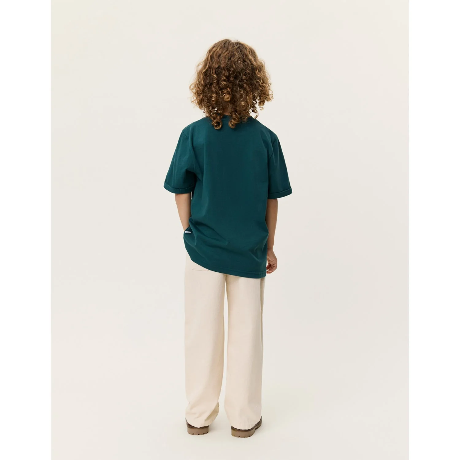 Les Deux Kids Sea Moss Green Norregaard Contrast T-Shirt - Image 4
