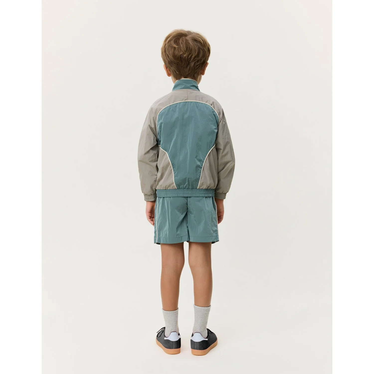 Les Deux Kids Tea Green Shiny Crisp Track Jakke KIDS - Image 7