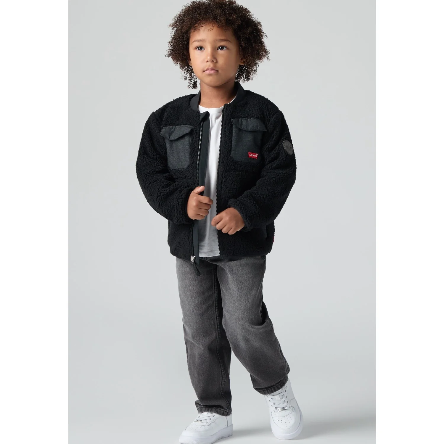 Levi's Jet Black Utility Sherpa Jakke - Image 2