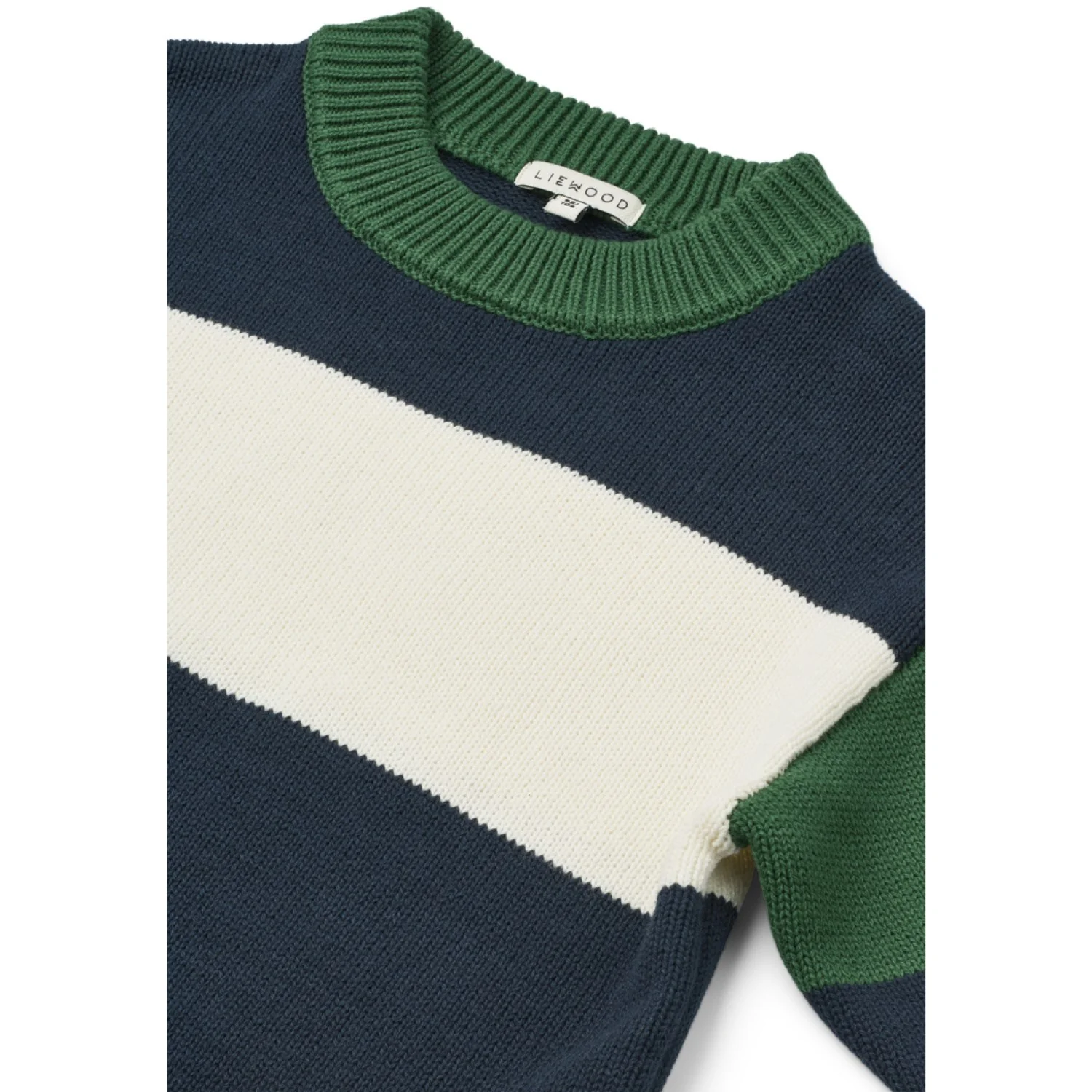 LIEWOOD Classic Navy Multi Mix Orlane Stripe Strik Jumper - Image 2