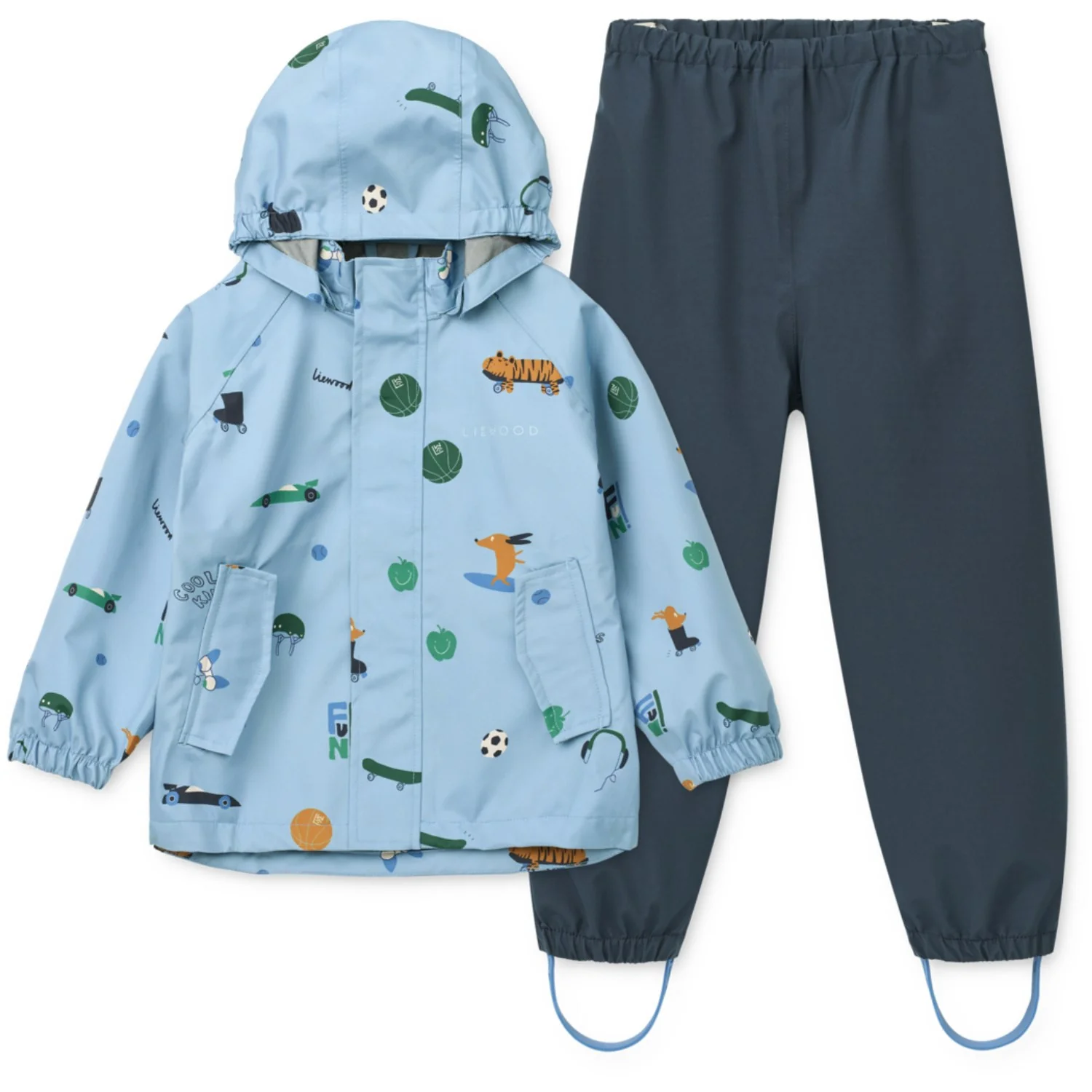 LIEWOOD Fun / Beach Blue Pedia Regntøj Sæt