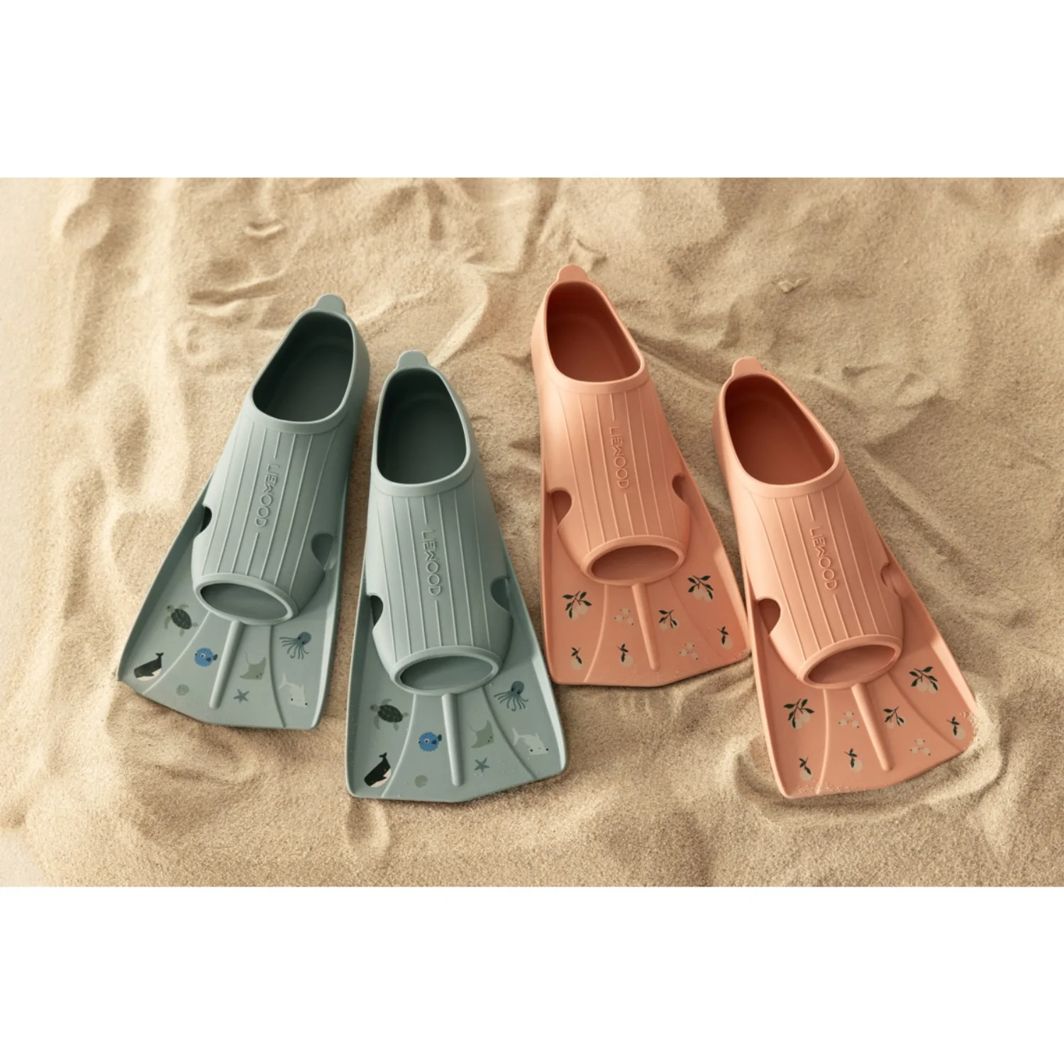 LIEWOOD Peach / Tuscany Rose Gustav Printed Swim Fins - Image 4