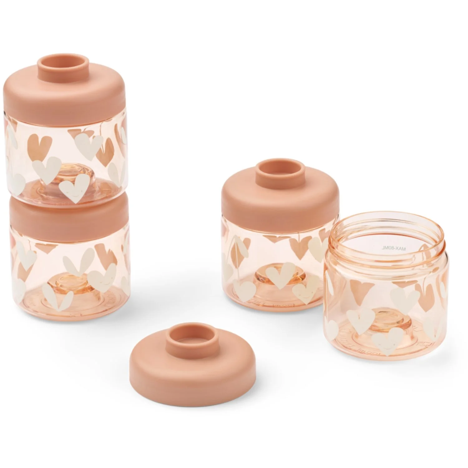 LIEWOOD Sweethearts / Pale Tuscany Dominique Food Tritan Boxes 100 Ml 4-Pak