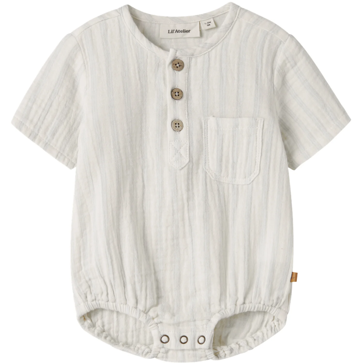 Lil'Atelier Coconut Milk Dusty Blue Nbmhagi Ss Loose Skjorte Body Lil