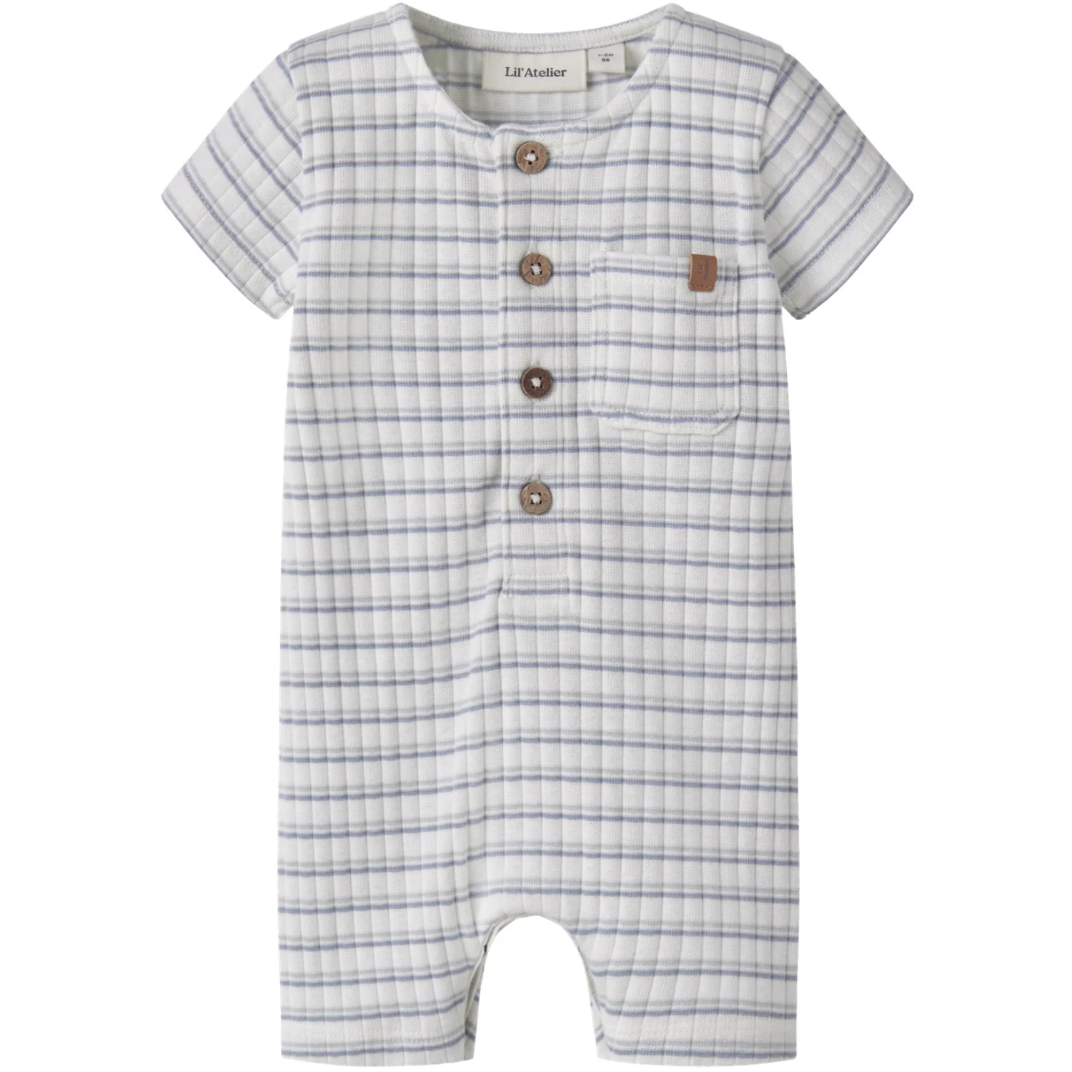 Lil'Atelier Coconut Milk Dusty Blue Nbmhaldur Ss Loose Kort Dragt Lil