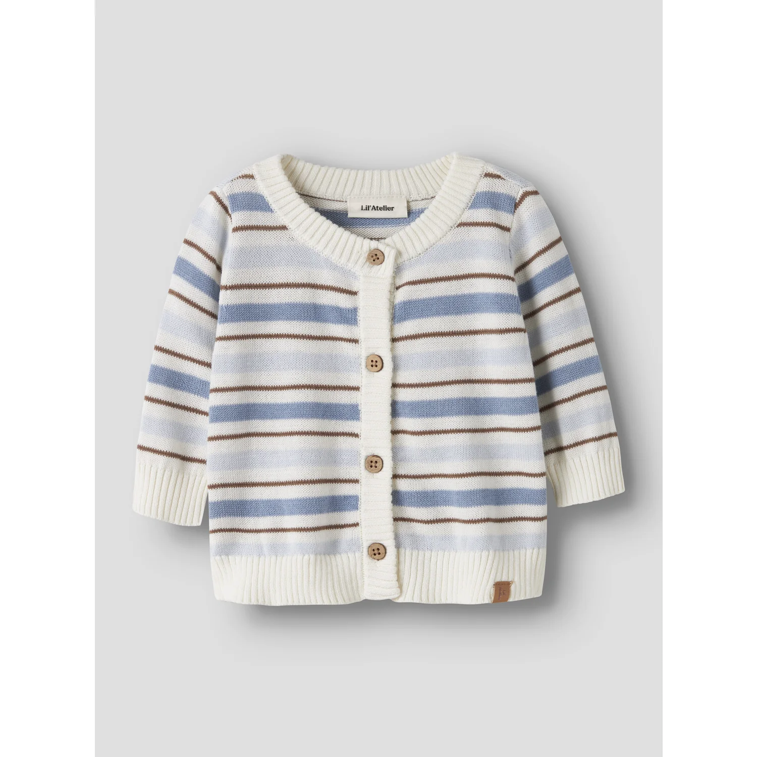 Lil'Atelier Coconut Milk Dusty Blue Nbmhito Ls Strik Card Lil - Image 3