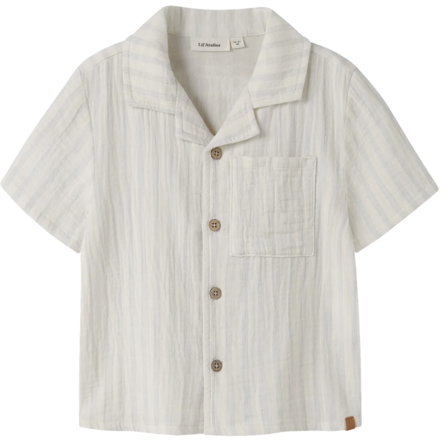 Lil'Atelier Coconut Milk Dusty Blue Nmmhagi Ss Loose Skjorte Lil