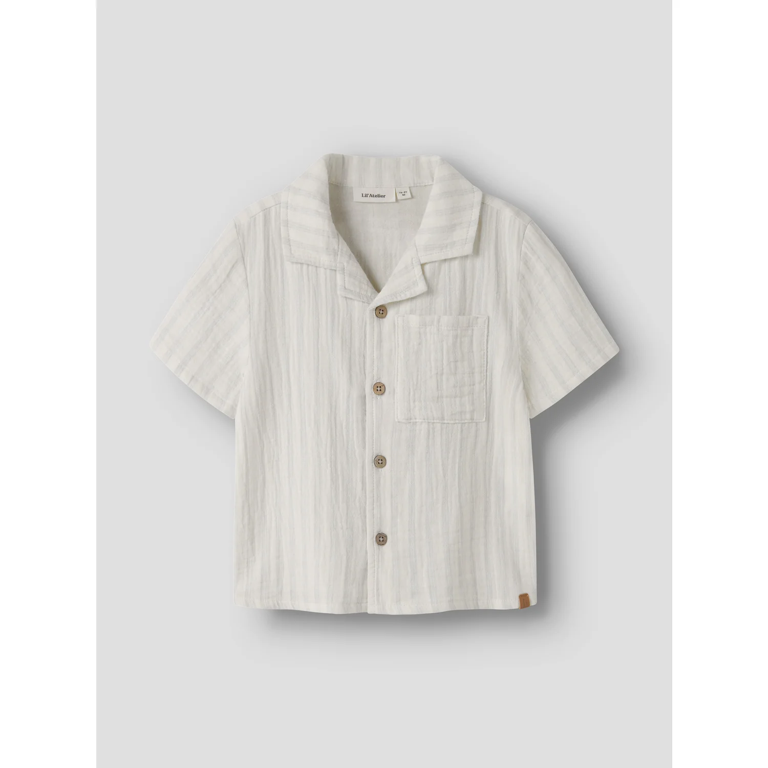 Lil'Atelier Coconut Milk Dusty Blue Nmmhagi Ss Loose Skjorte Lil - Image 5