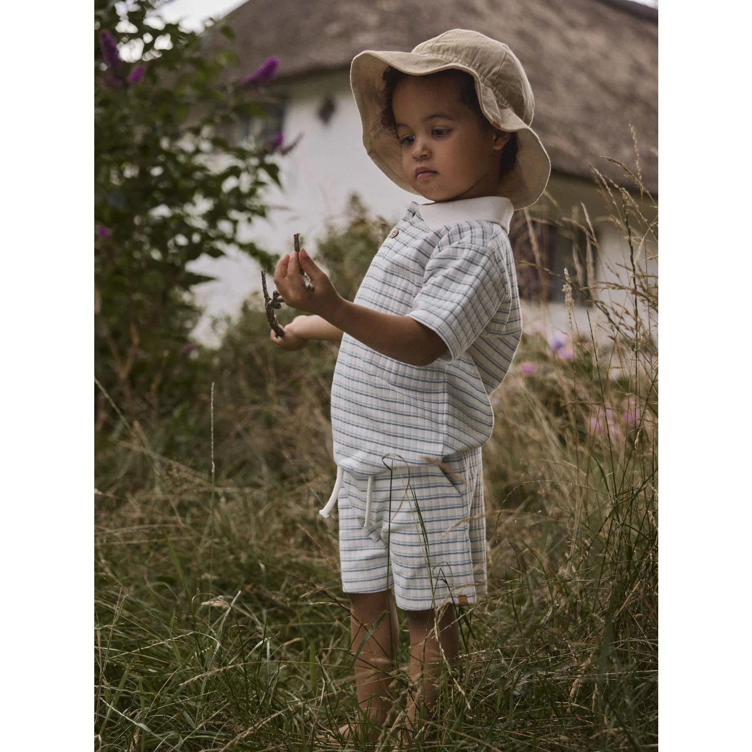 Lil'Atelier Coconut Milk Dusty Blue Nmmhaldur Loose Shorts Lil - Image 2