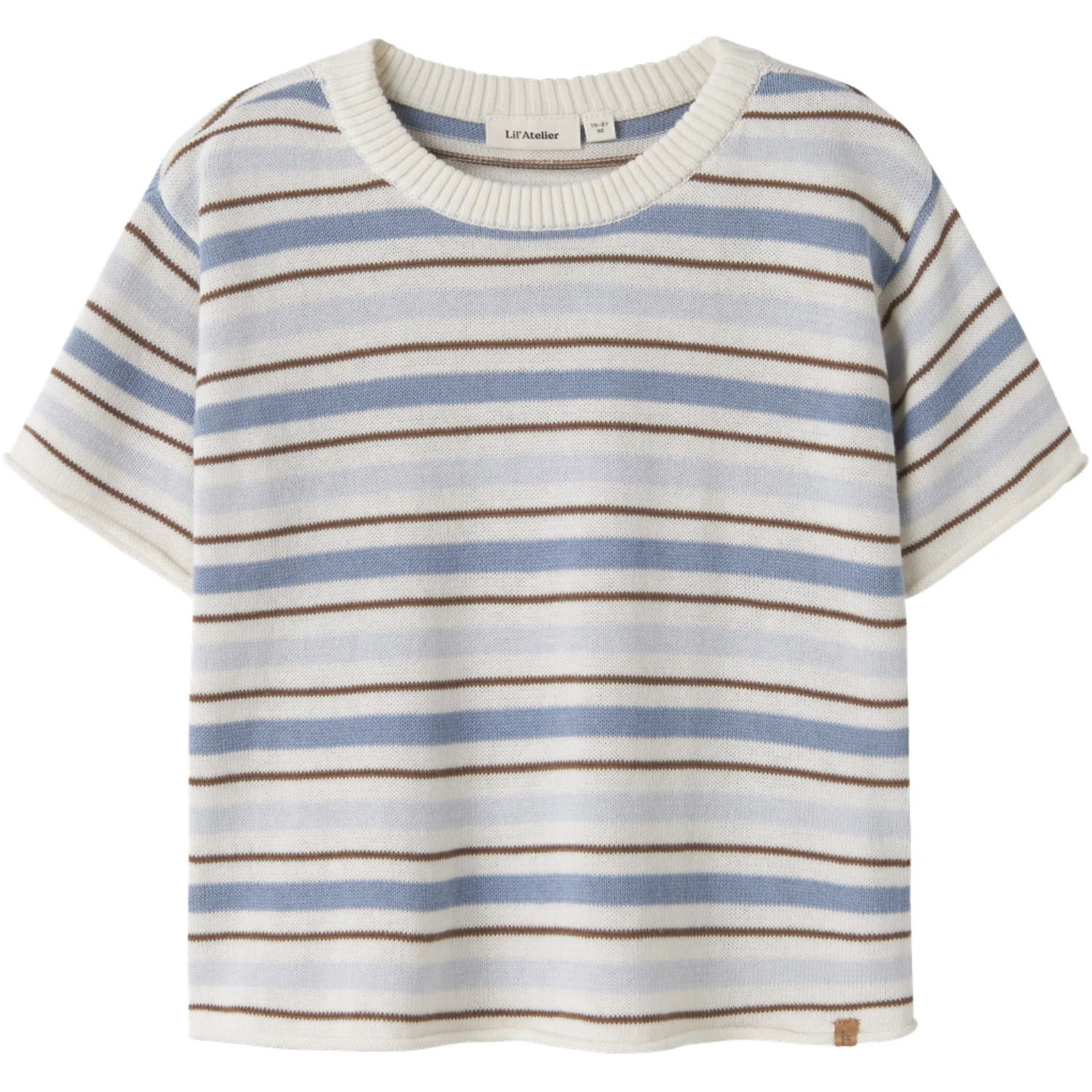 Lil'Atelier Coconut Milk Dusty Blue Nmmhito Ss Loose Strik Lil