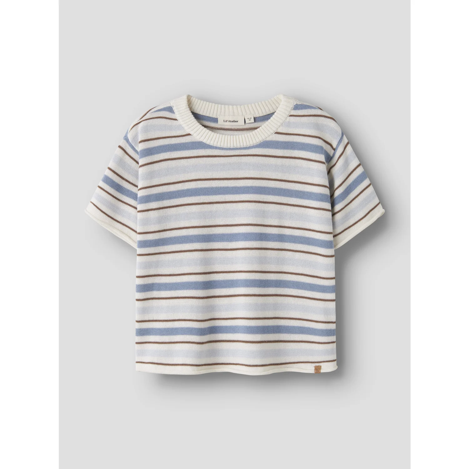 Lil'Atelier Coconut Milk Dusty Blue Nmmhito Ss Loose Strik Lil - Image 3