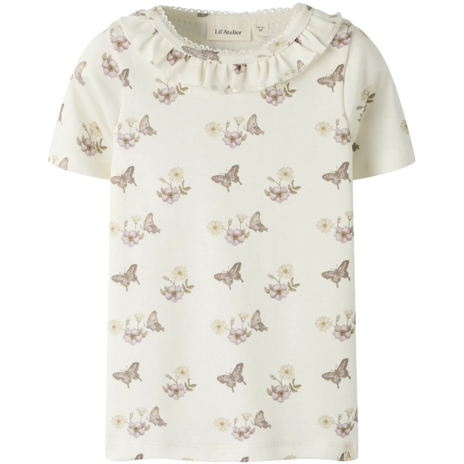 Lil'Atelier Coconut Milk Flower Nmflayo Sia Ss Slim Top Lil
