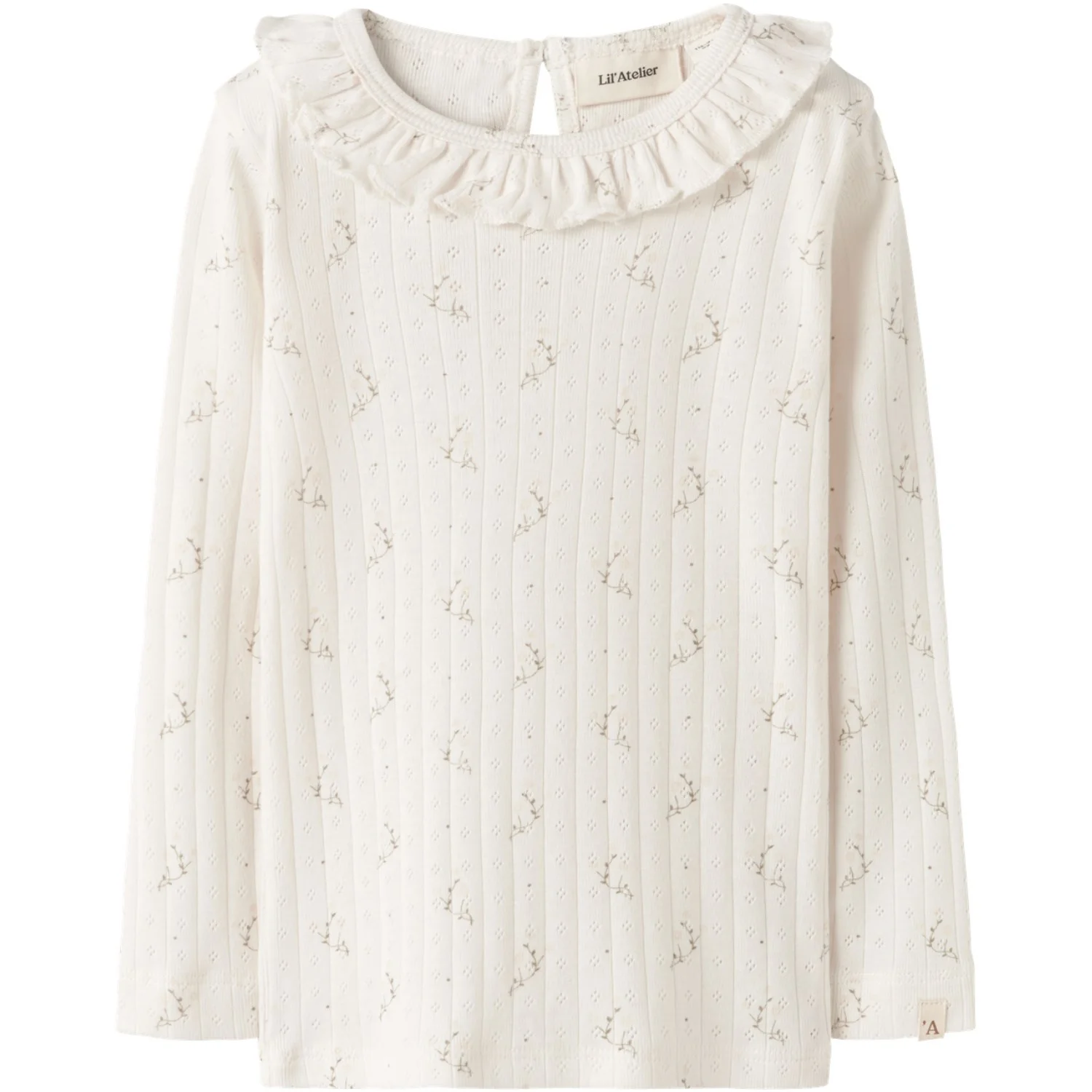 Lil'Atelier Coconut Milk Flower Nmfrachello Ria Ls Slim Top Lil
