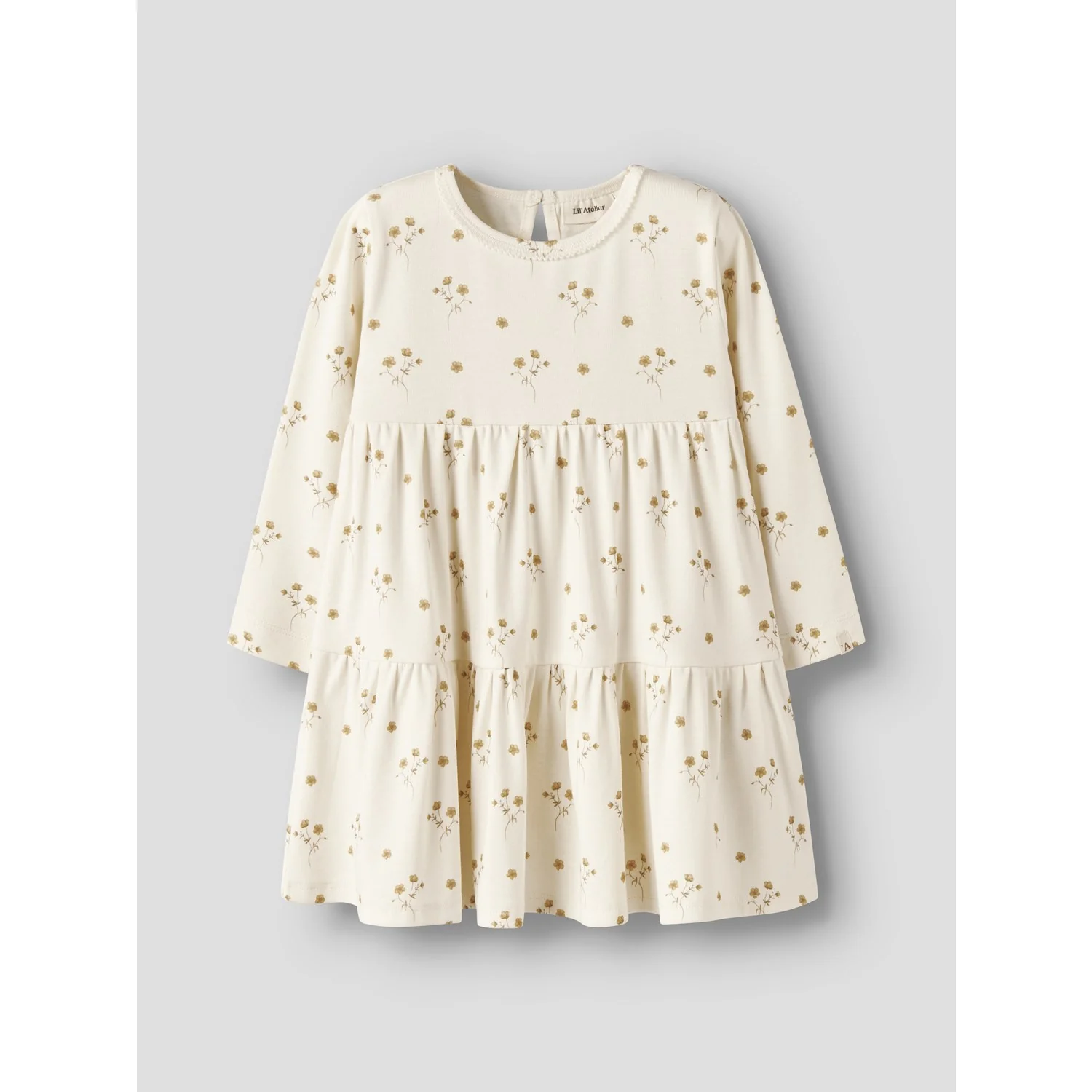 Lil'Atelier Coconut Milk Flower Yellow Nmflayo Sif Ls Kjole Lil - Image 3