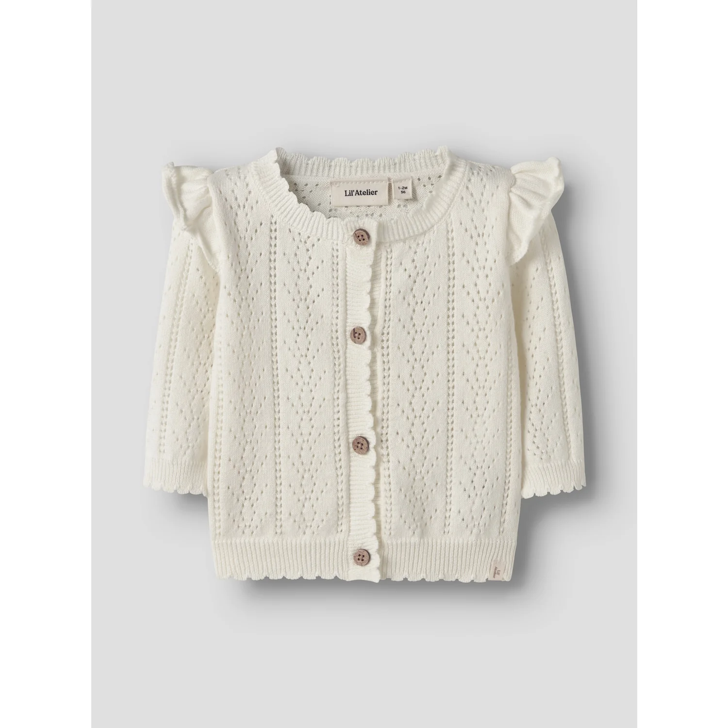 Lil'Atelier Coconut Milk Nbfjela Ls Strik Card Lil - Image 3