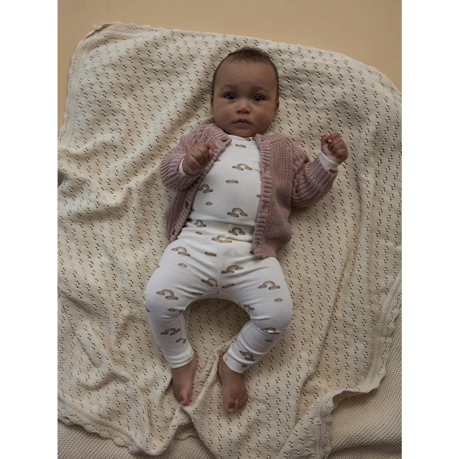 Lil'Atelier Coconut Milk Rainbow Nbnlayo Kim Slim Leggings Lil Noos - Image 2