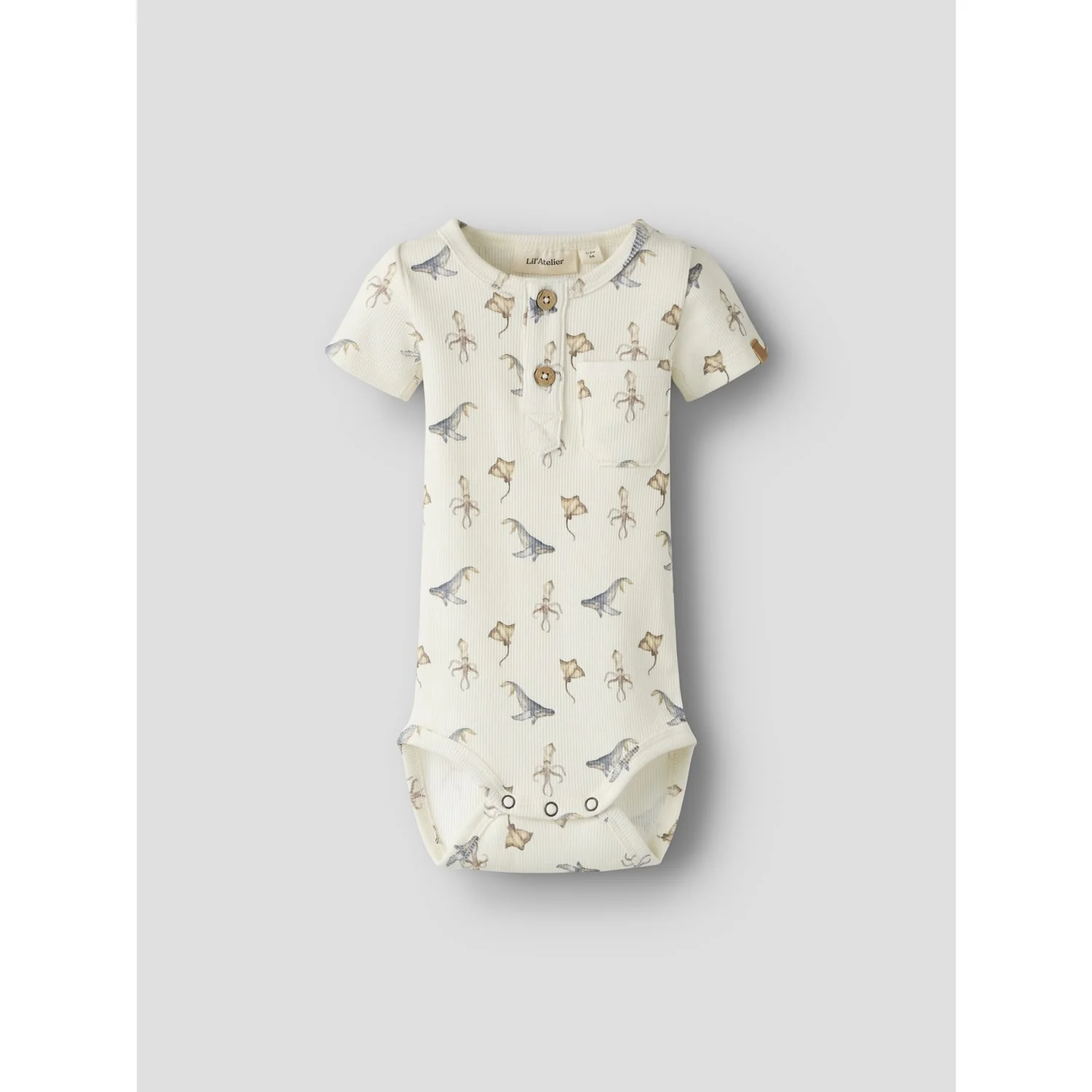 Lil'Atelier Coconut Milk Sea Animals Nbmlavo Esi Ss Slim Body Lil - Image 2