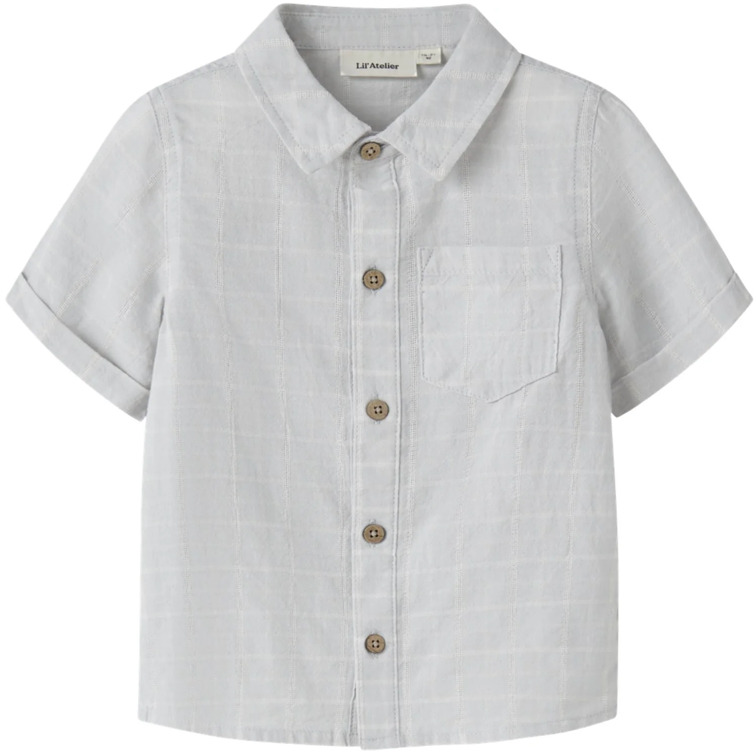 Lil'Atelier Gray Dawn Coconut Milk Nmmflorentin Ss Skjorte Lil
