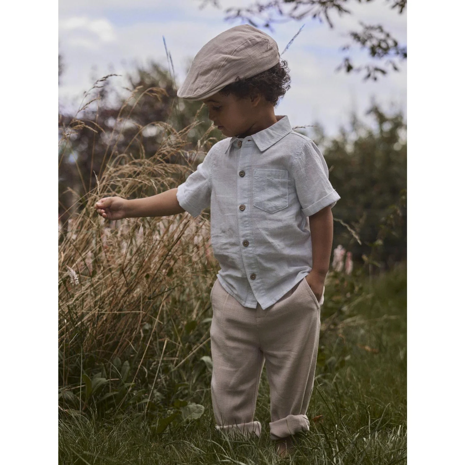 Lil'Atelier Gray Dawn Coconut Milk Nmmflorentin Ss Skjorte Lil - Image 2