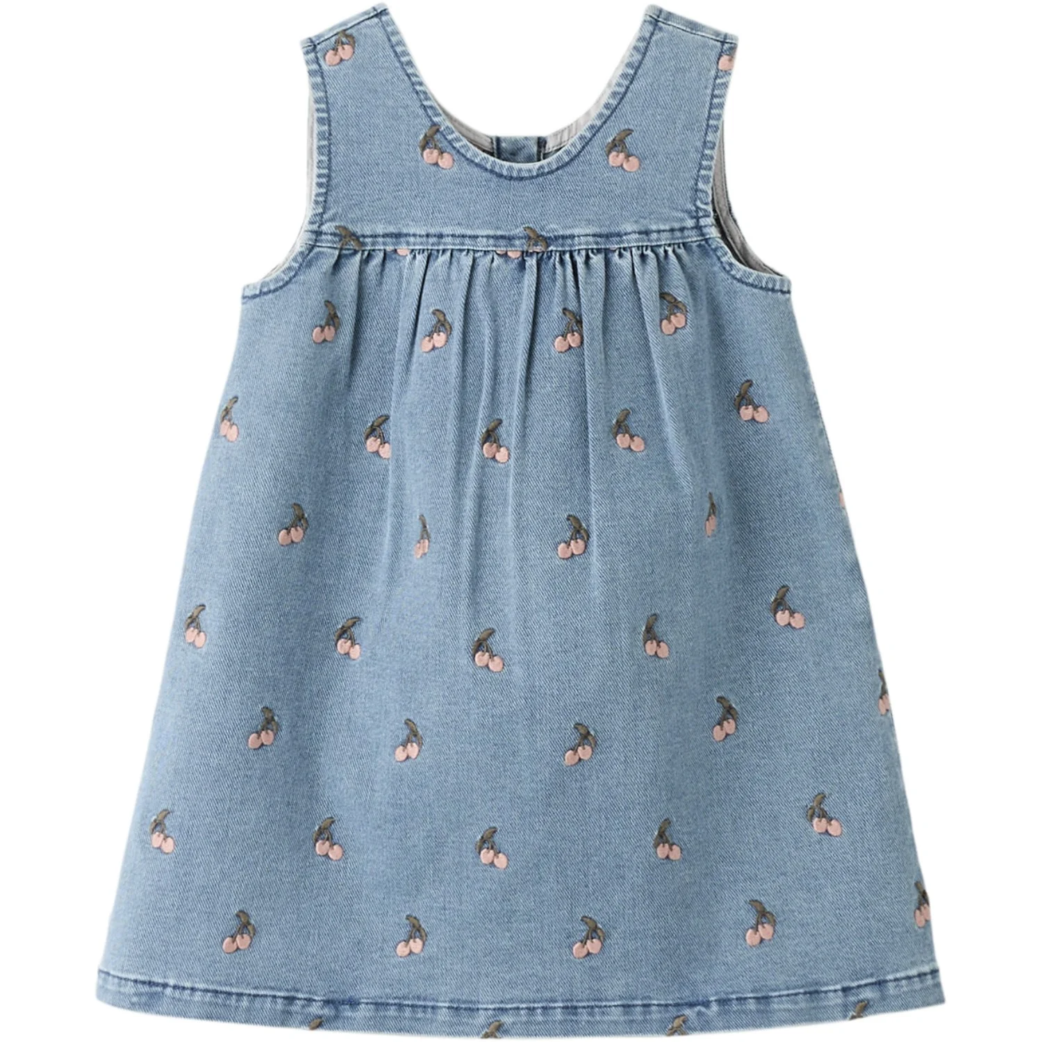 Lil'Atelier Medium Blue Denim Cherry Nmfdeva Dnm Emb Spencer 2024-Es Lil