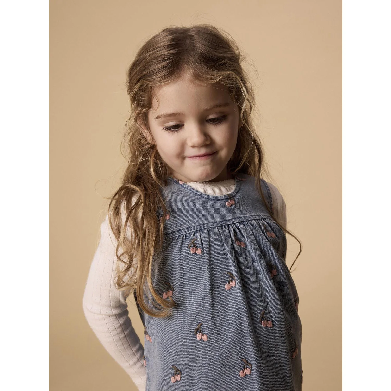 Lil'Atelier Medium Blue Denim Cherry Nmfdeva Dnm Emb Spencer 2024-Es Lil - Image 3