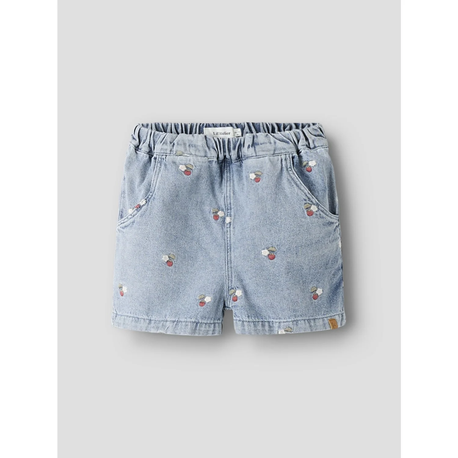 Lil'Atelier Medium Blue Denim Embroided Nmffunda Loose Emb Shorts 2106-Fd Lil - Image 2