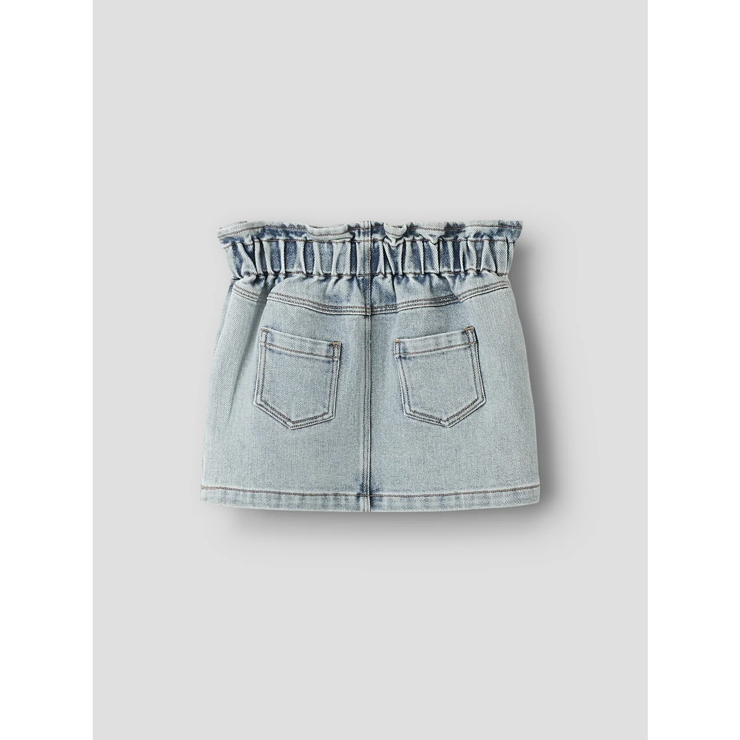 Lil'Atelier Medium Blue Denim Flower Emb Nmfdarlee Doa Dnm Nederdel 4499-Se Lil - Image 3