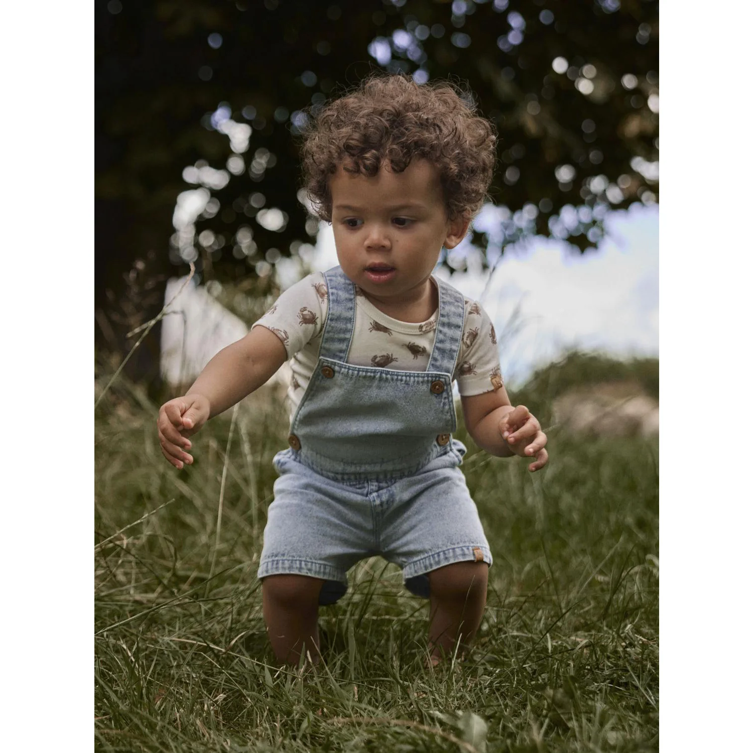 Lil'Atelier Medium Blue Denim Nbmfunda Loose Shortall 5552-Fd Lil - Image 2