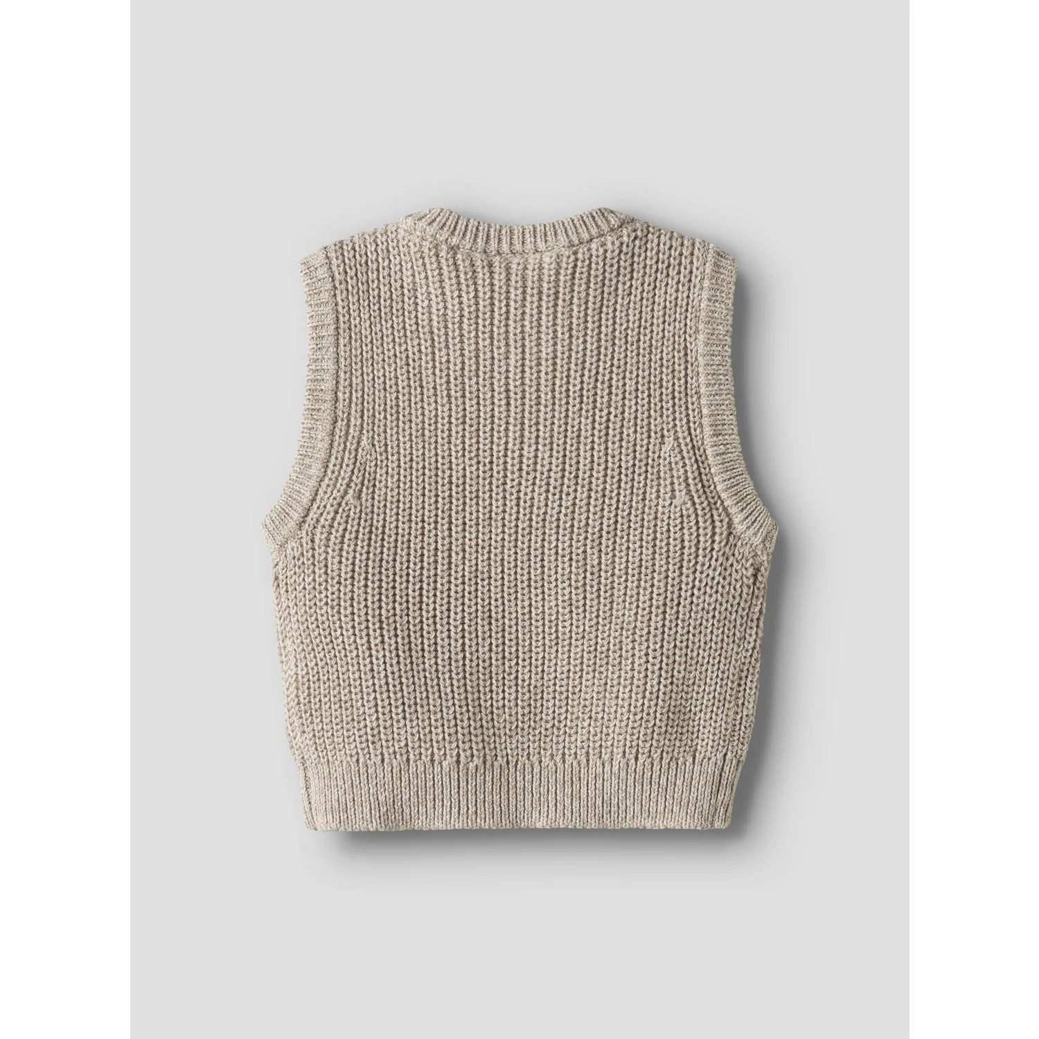Lil'Atelier Oxford Tan Melange Nbmrokko Strik Vest Lil - Image 2