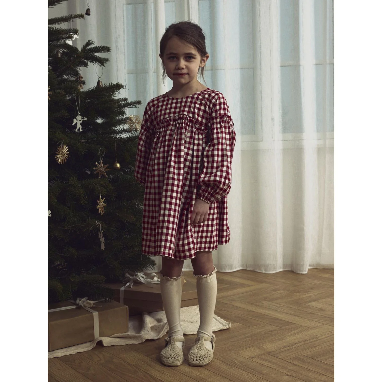 Lil'Atelier Red Dahlia Nmfrio Ls Loose Kjole Lil - Image 2