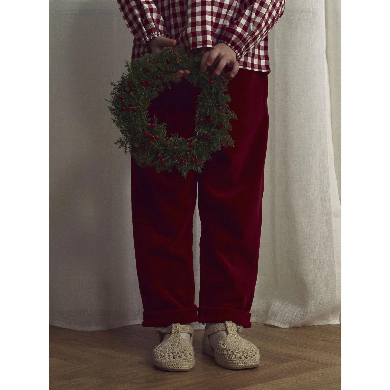 Lil'Atelier Red Dahlia Nmfsaga Sag Loose Bukser Lil - Image 3