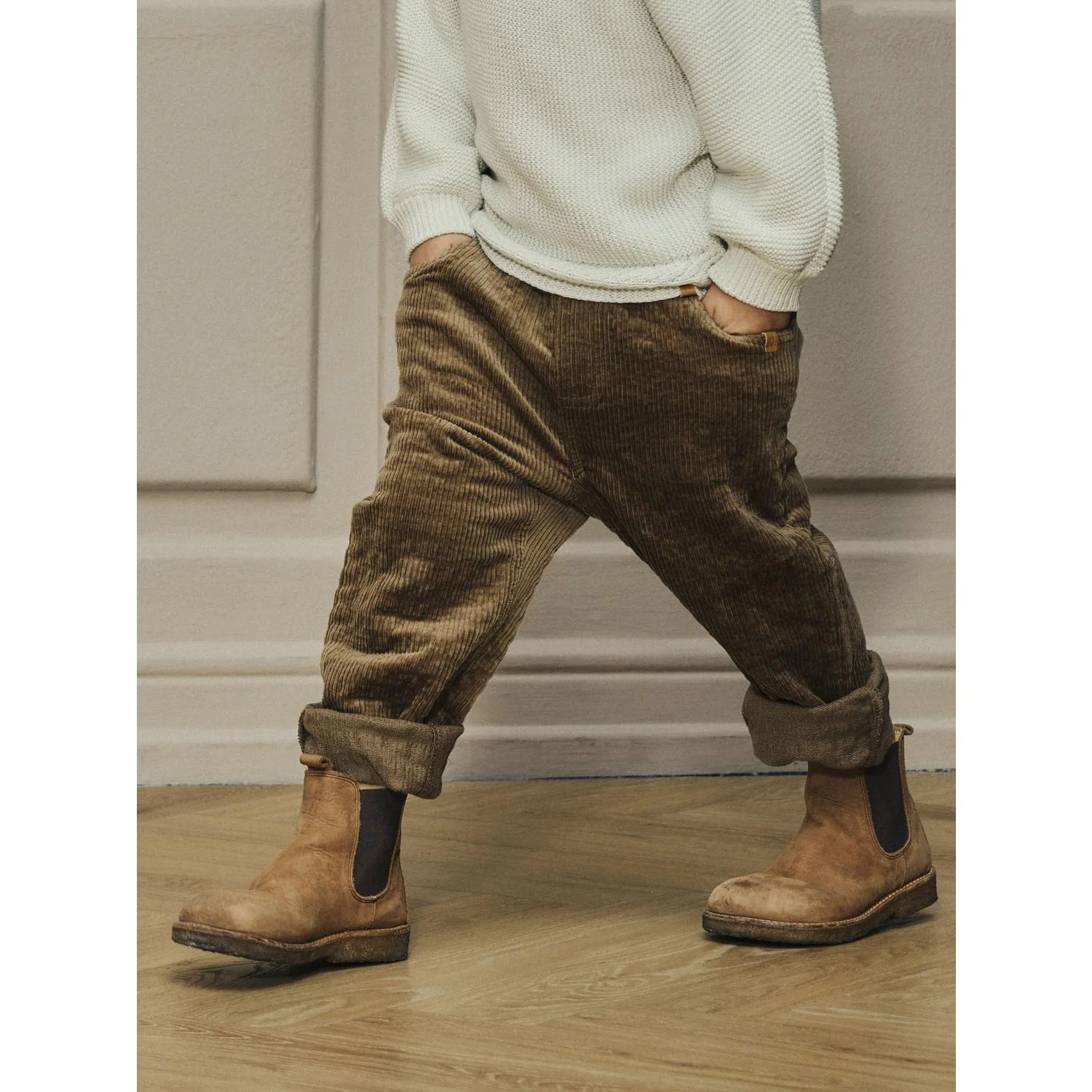Lil'Atelier Sepia Tint Nmmosmund Loose Cord Pant 4241-Sd Lil - Image 3