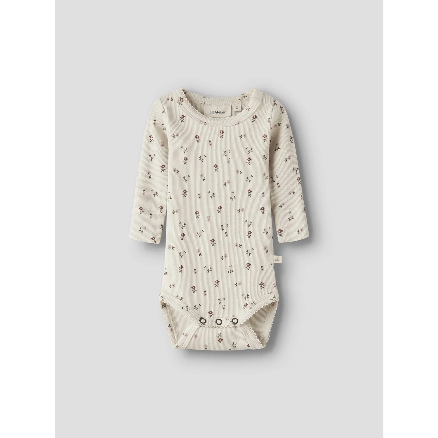 Lil'Atelier Turtledove Floral -Nbfgago Ls Slim Body Lil Noos - Image 2