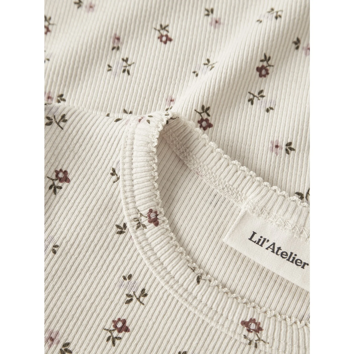 Lil'Atelier Turtledove Floral Nmfgago Ls Slim Top Lil Noos - Image 2