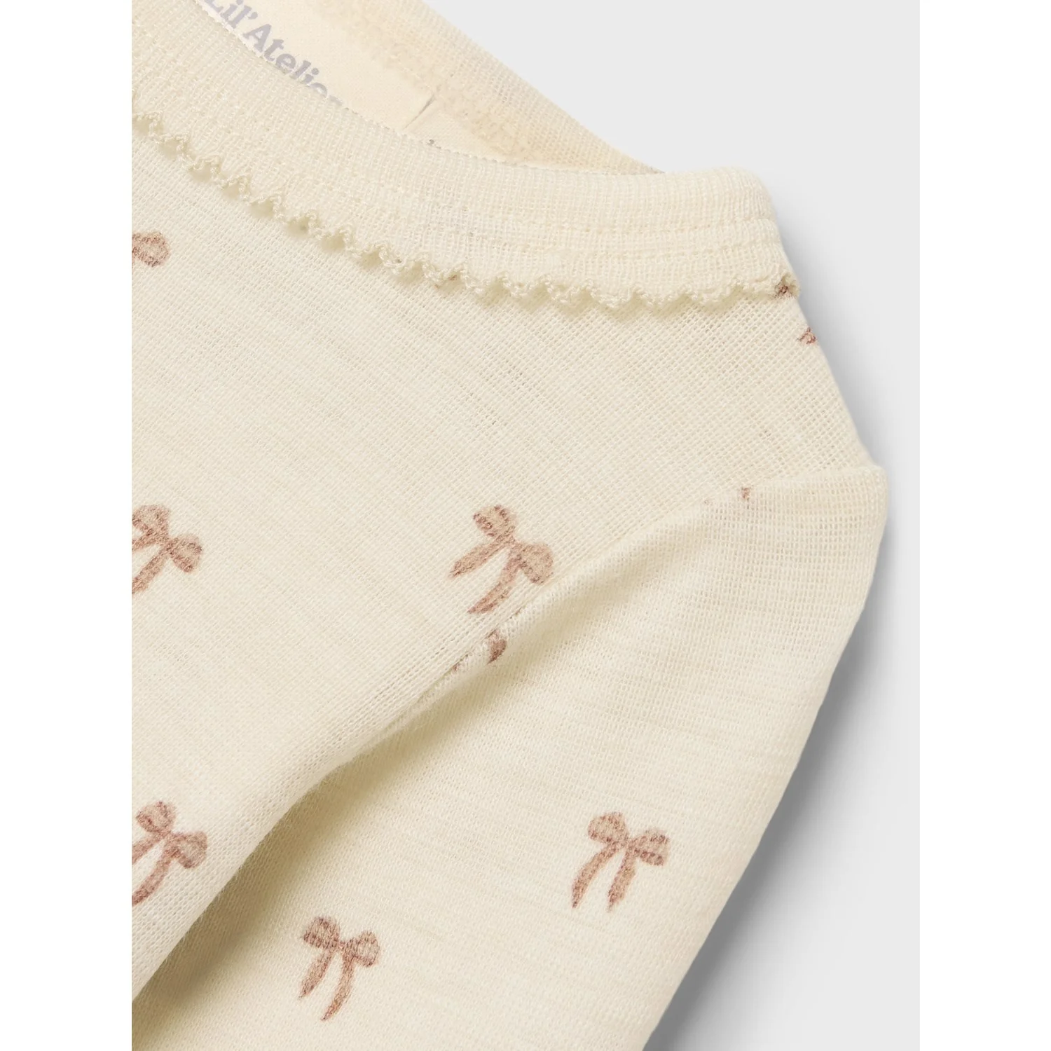 Lil'Atelier Turtledove Melange Nbfnalu Ls Wo/Mo Slim Body Lil Noos - Image 4
