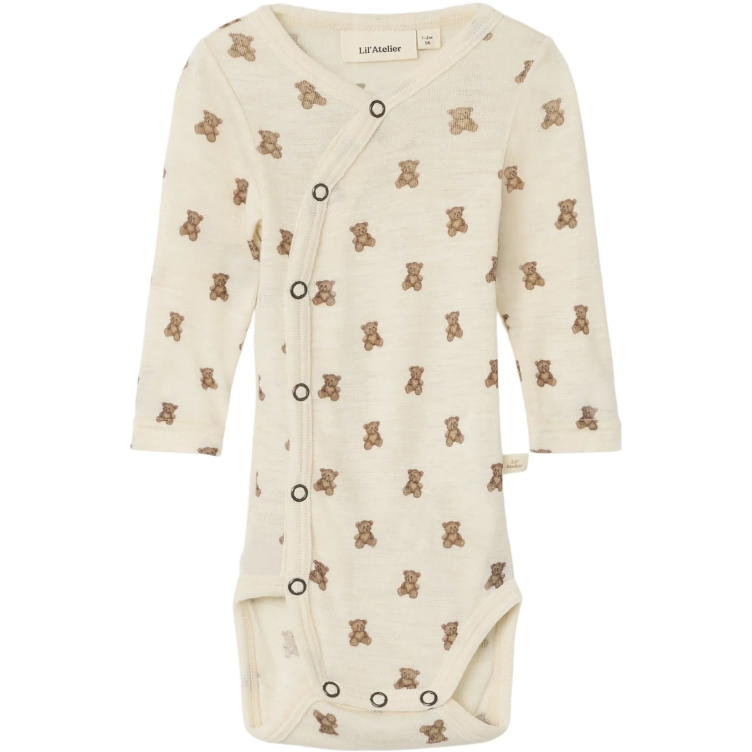 Lil'Atelier Turtledove Melange Nbnnalu Wo/Mo Ls Slim Slå-om Body Lil