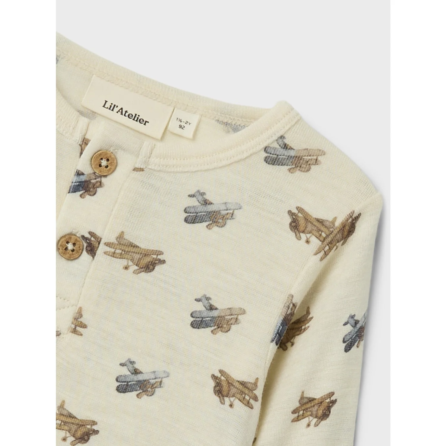 Lil'Atelier Turtledove Melange Nmmnalu Wo/Mo Ls Slim Top Lil - Image 2
