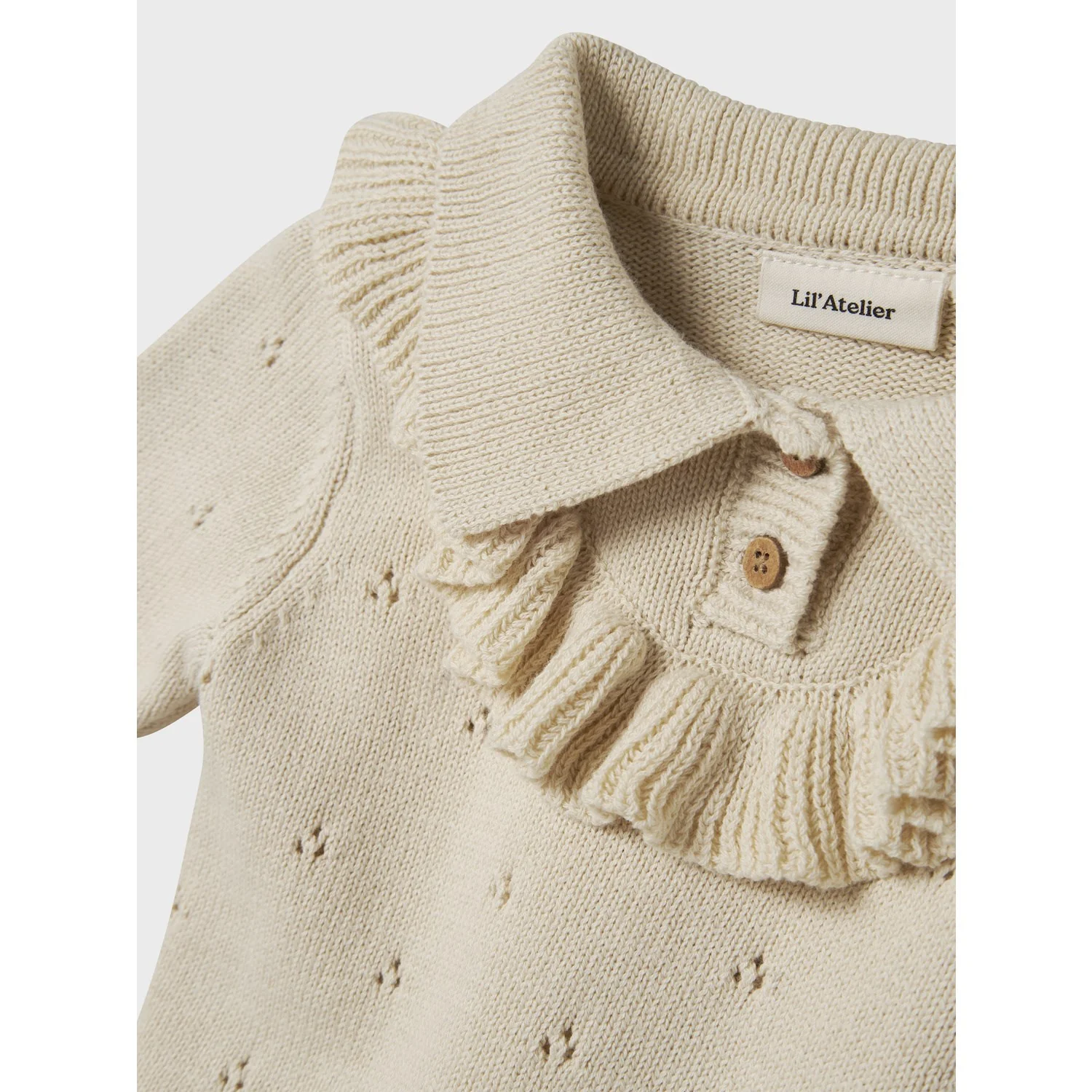 Lil'Atelier Turtledove Nbfnakita Ls Loose Strik Lil - Image 2